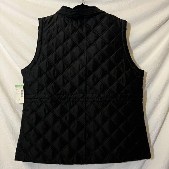 NWT - Black Quilted Women's Vest, Size XL - Picture 4 of 4